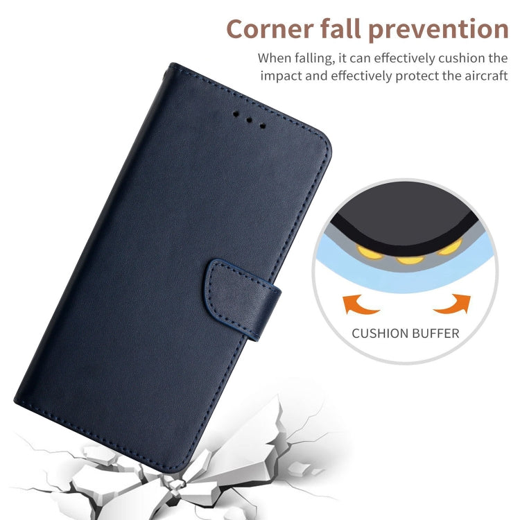 For iPhone 16 Pro Max Genuine Leather Fingerprint-proof Flip Phone Case(Blue)