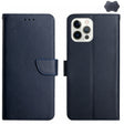 For iPhone 16 Pro Genuine Leather Fingerprint-proof Flip Phone Case(Blue) - iPhone 16 Pro Cases by PMC TechLife | Online Shopping South Africa | PMC TechLife | Buy Now Pay Later Mobicred