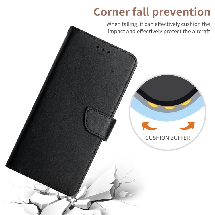 For iPhone 16 Plus Genuine Leather Fingerprint-proof Flip Phone Case(Black)