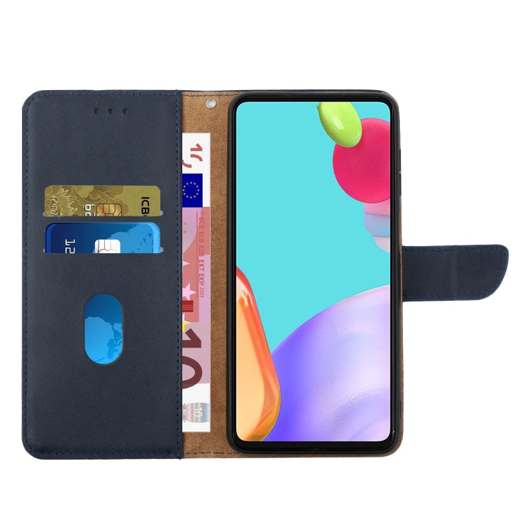 For iPhone 16 Genuine Leather Fingerprint-proof Flip Phone Case(Blue)