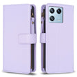For Xiaomi 13 Pro 9 Card Slots Zipper Wallet Leather Flip Phone Case(Light Purple) - 13 Pro Cases by PMC TechLife | Online Shopping South Africa | PMC TechLife | Buy Now Pay Later Mobicred