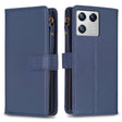 For Xiaomi 13 9 Card Slots Zipper Wallet Leather Flip Phone Case(Blue) - Xiaomi Cases by PMC TechLife | Online Shopping South Africa | PMC TechLife | Buy Now Pay Later Mobicred