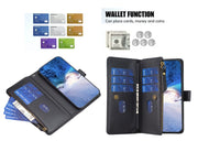 For Xiaomi Redmi 13C 9 Card Slots Zipper Wallet Leather Flip Phone Case(Black)