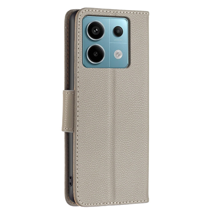 For Xiaomi Redmi Note 13 Pro 5G Litchi Texture Pure Color Leather Phone Case(Grey)