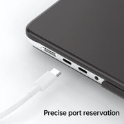 For Macbook Pro 14 A2918/A2992/A2779 Frosted Translucent Laptop Protective Case(Black)