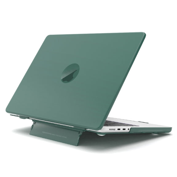 For MacBook Pro 16 inch A2141 Frosted Translucent Laptop Protective Case(Dark Green)