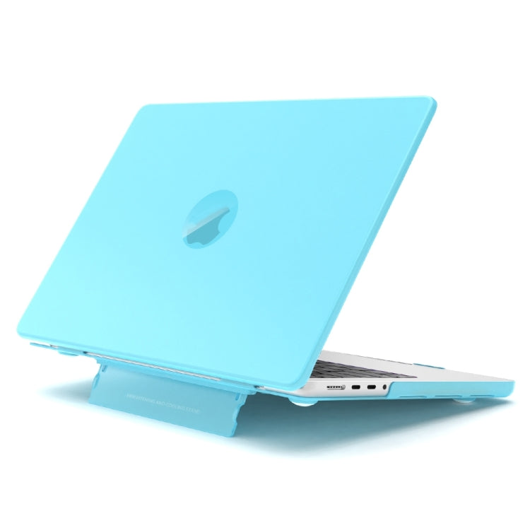 For MacBook Pro 16 inch A2141 Frosted Translucent Laptop Protective Case(Blue)