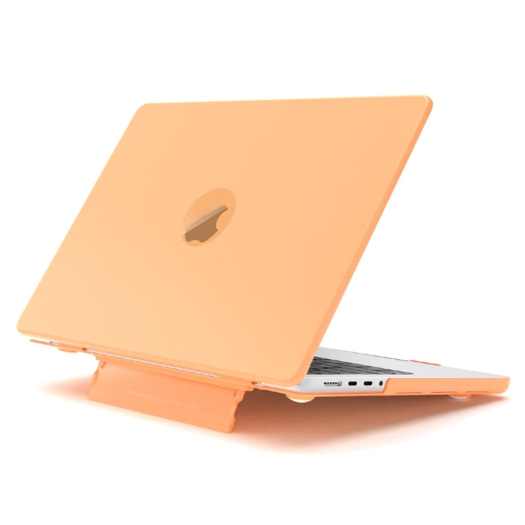 For MacBook Pro 16 inch A2141 Frosted Translucent Laptop Protective Case(Yellow)