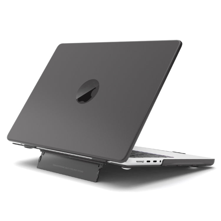 For MacBook Pro 16 inch A2141 Frosted Translucent Laptop Protective Case(Black)
