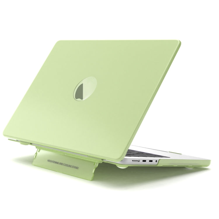 For MacBook Pro 16 inch A2141 Frosted Translucent Laptop Protective Case(Morandi Green)