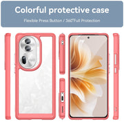For OPPO Reno11 Pro Global Colorful Series Acrylic Hybrid TPU Phone Case(Red)