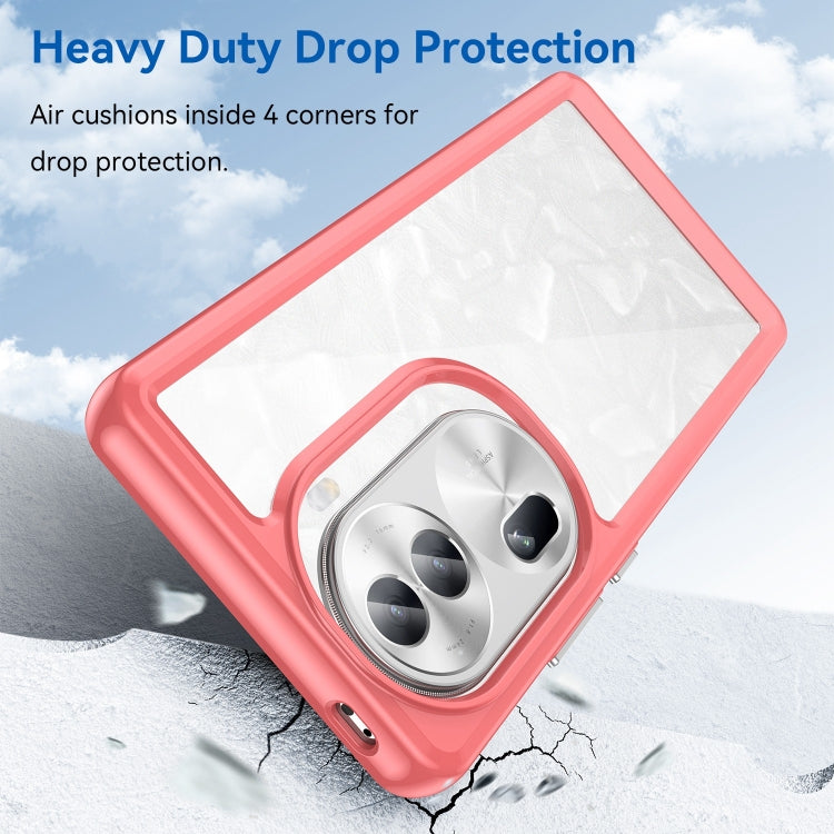 For OPPO Reno11 Pro Global Colorful Series Acrylic Hybrid TPU Phone Case(Red)