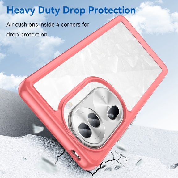 For OPPO Reno11 Pro Global Colorful Series Acrylic Hybrid TPU Phone Case(Red)