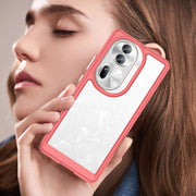 For OPPO Reno11 Pro Global Colorful Series Acrylic Hybrid TPU Phone Case(Red)