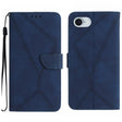 For iPhone 16e Stitching Embossed Leather Phone Case(Blue) - iPhone 16e Cases by PMC TechLife | Online Shopping South Africa | PMC TechLife | Buy Now Pay Later Mobicred