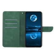 For iPhone 16 Stitching Embossed Leather Phone Case(Green)
