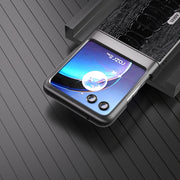 For Motorola Razr 40 Ultra ABEEL Genuine Leather Weilai Series Phone Case(Black)