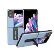 For OPPO Find N2 Flip ABEEL Genuine Leather Wave Phone Case with Holder(Blue) - Find N2 Flip Cases by PMC TechLife | Online Shopping South Africa | PMC TechLife | Buy Now Pay Later Mobicred