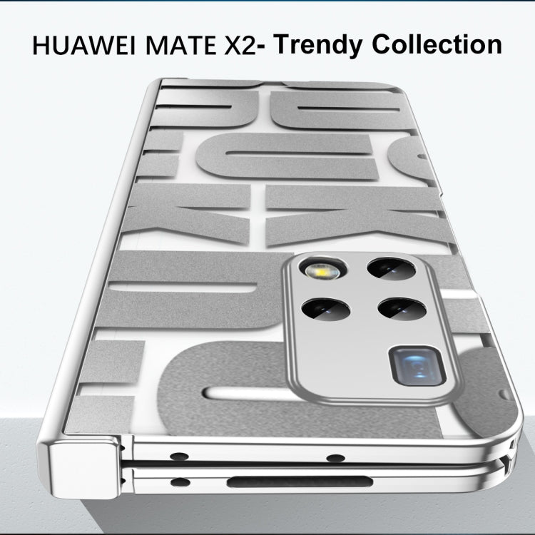 For Huawei Mate X2 Integrated Electroplating Folding Phone Case with Hinge(Tyrant Gold)