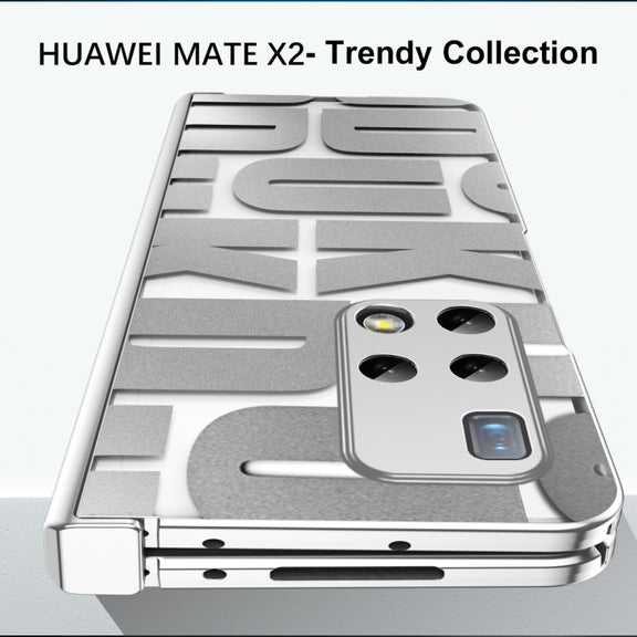 For Huawei Mate X2 Integrated Electroplating Folding Phone Case with Hinge(Tyrant Gold)