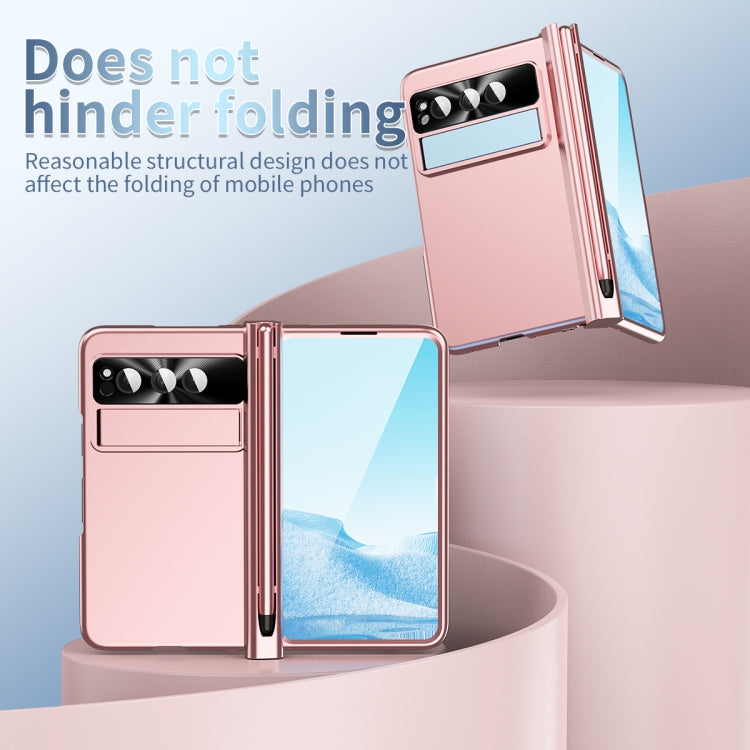 For Google Pixel Fold Integrated Electroplating PC Folding Phone Case(Pink)
