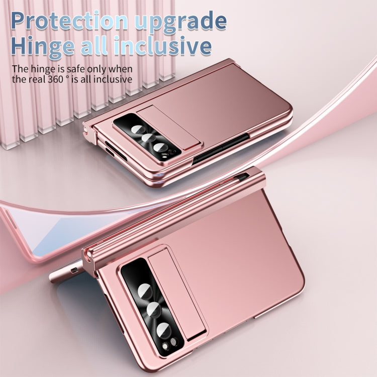 For Google Pixel Fold Integrated Electroplating PC Folding Phone Case(Pink)