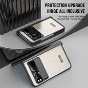 For Google Pixel Fold Integrated Electroplating Folding Phone Case with Pen Slot(Black)
