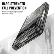 For Google Pixel Fold Mechanical Legend Integrated Electroplating All-inclusive Phone Case with Pen Slot(Black)