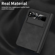 For Google Pixel Fold Integrated Napa Texture All-inclusive Phone Case with Pen Slot(Black)