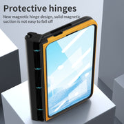 For Google Pixel Fold Integrated Napa Texture All-inclusive Phone Case with Pen Slot(Yellow)