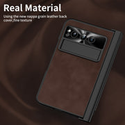 For Google Pixel Fold Integrated Napa Texture All-inclusive Phone Case with Pen Slot(Coffee)