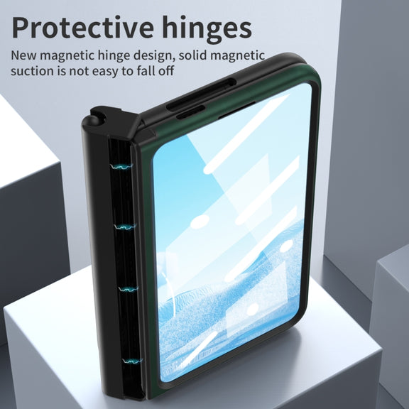 For Google Pixel Fold Integrated Napa Texture All-inclusive Phone Case with Pen Slot(Green)