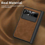 For Google Pixel Fold Integrated Napa Texture All-inclusive Phone Case with Pen Slot(Brown)