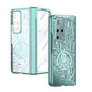 For Huawei Mate X2 Mechanical Legend Integrated Electroplating All-inclusive Phone Case(Green)