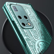 For Huawei Mate X2 Mechanical Legend Integrated Electroplating All-inclusive Phone Case(Green)