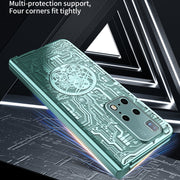 For Huawei Mate X2 Mechanical Legend Integrated Electroplating All-inclusive Phone Case(Green)