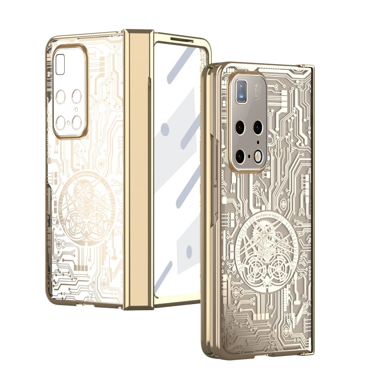 For Huawei Mate X2 Mechanical Legend Integrated Electroplating All-inclusive Phone Case(Champagne Gold)