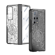 For Huawei Mate X2 Mechanical Legend Integrated Electroplating All-inclusive Phone Case(Black)