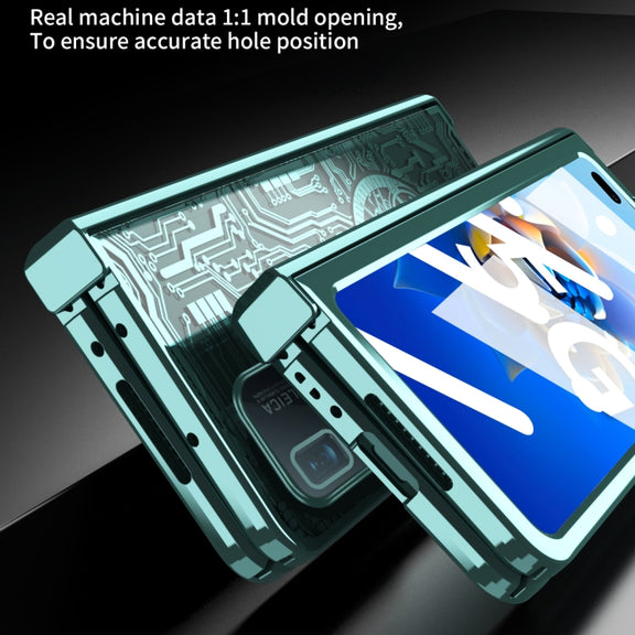 For Huawei Mate X2 Mechanical Legend Integrated Electroplating All-inclusive Phone Case(Black)