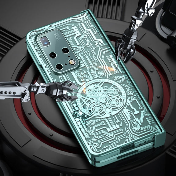 For Huawei Mate X2 Mechanical Legend Integrated Electroplating All-inclusive Phone Case(Black)