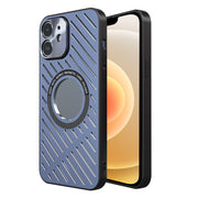 For iPhone 12 R-JUST RJ57 CD Pattern MagSafe Cooling Phone Case(Blue)