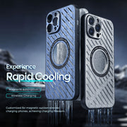 For iPhone 12 Pro Max R-JUST RJ57 CD Pattern MagSafe Cooling Phone Case(Silver)