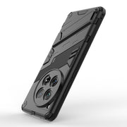For OnePlus 12 5G Punk Armor 2 in 1 PC + TPU Phone Case with Holder(Black)