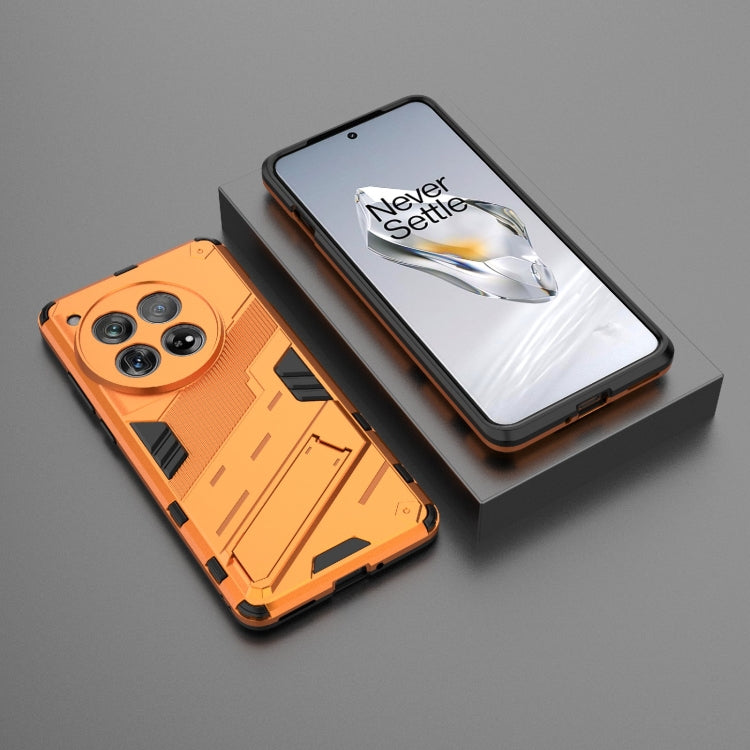 For OnePlus 12 5G Punk Armor 2 in 1 PC + TPU Phone Case with Holder(Orange)