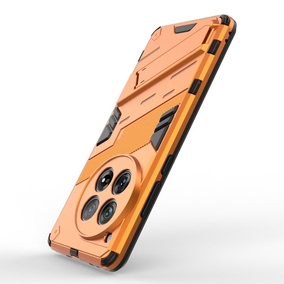 For OnePlus 12 5G Punk Armor 2 in 1 PC + TPU Phone Case with Holder(Orange)