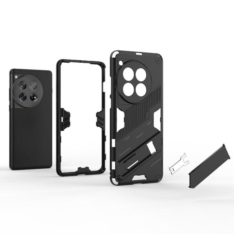 For OnePlus 12 5G Punk Armor 2 in 1 PC + TPU Phone Case with Holder(Orange)