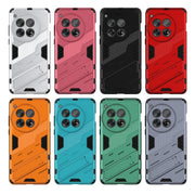 For OnePlus 12 5G Punk Armor 2 in 1 PC + TPU Phone Case with Holder(Orange)