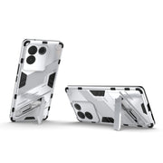For vivo S17e Punk Armor 2 in 1 PC + TPU Phone Case with Holder(White)
