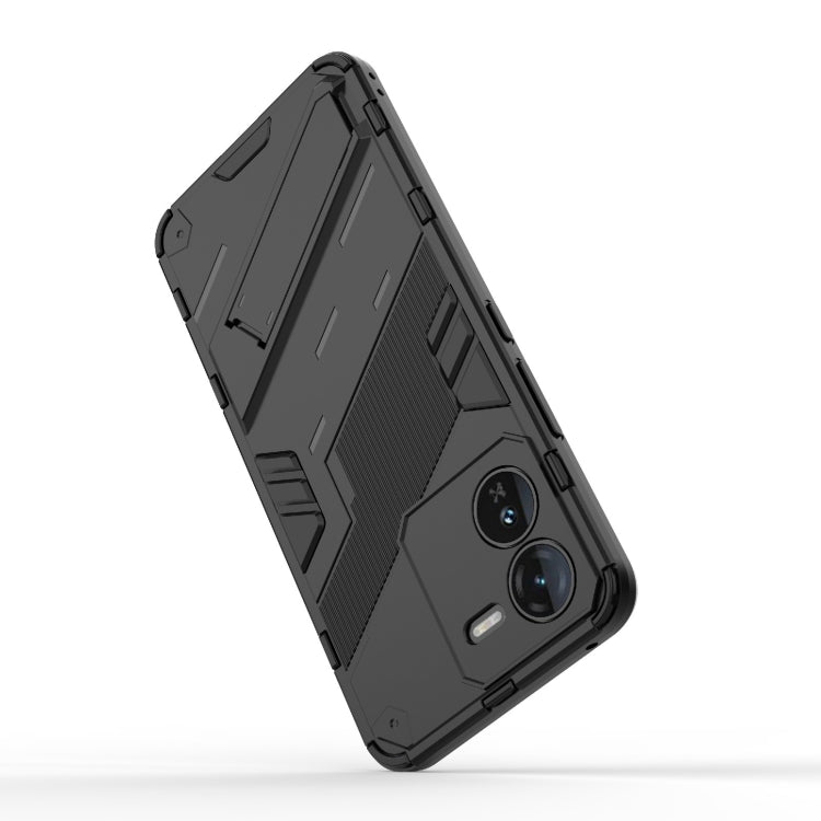 For vivo iQOO Z9 5G Punk Armor 2 in 1 PC + TPU Phone Case with Holder(White)