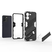 For vivo iQOO Z9 5G Punk Armor 2 in 1 PC + TPU Phone Case with Holder(White)